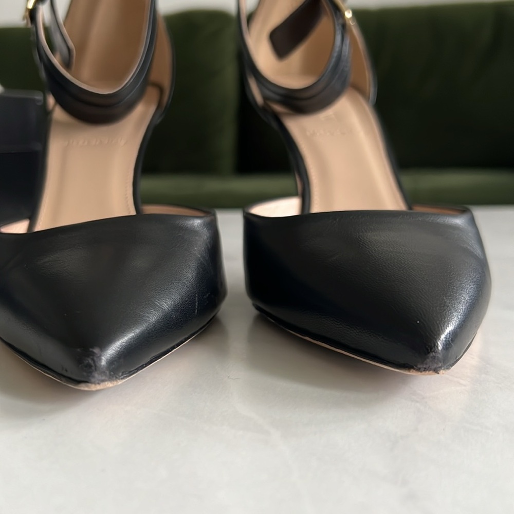 J.CREW QUINN BLACK LEATHER ANKLE CUFF PUMPS STILETTOS HEELS SIZE US 9 - Picture 11 of 11